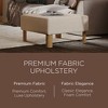 Maven Lane Lena Contemporary Upholstered Ottoman with Refined Wood Finish - 2 of 4