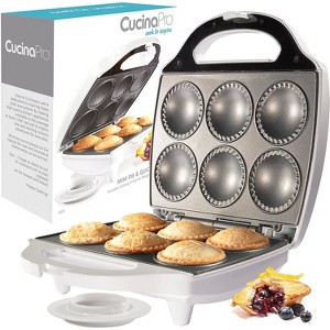 Cucina Pro Mini Pie & Quiche Maker- Nonstick Baker Cooks 6 Small Quiches or Pies in Minutes- Dough Cutting Circle Easy Dough Measurement - 1 of 4