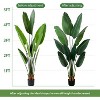 MaseiKar Artificial Bird of Paradise Plant 5 Ft Tall Fake Banana Leaf Plant for Indoors and Outdoors, Faux Palm Tree with Plastic Pot for Home Decor - 4 of 4