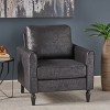 CAVINAS Accent Chair, Microfiber Living Room Chair with Wood Legs, Reading Chair Club Chair for Bedroom, Living Room, Office - 2 of 4