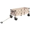 Foldable Extended Wagon with 220lbs Weight Capacity, Heavy Duty 300L Folding Utility Garden Cart - 3 of 4