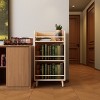 Vynxaria 3 - Tier 19.69"W x 36.61"H Modern Farmhouse Pine Bookshelf for Versatile Storage - 2 of 4