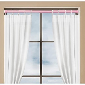 Home Mart Goods Pink Adjustable Spring Tension Curtain Rod Heavy Duty Anti-slip 41-76" Inches - 1 of 4