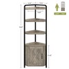 Corner Shelf with Storage, 70.9 Inch Tall Corner Cabinet - 3 of 4