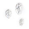 Brewster (Set of 3) Lani White Flowers Metal Wall Arts: Iron Sculptures, Modern Decor, Nature Inspired - 4 of 4