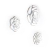 Brewster (Set of 3) Lani White Flowers Metal Wall Arts: Iron Sculptures, Modern Decor, Nature Inspired - image 4 of 4