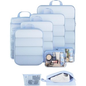 9/11 Set Compression Packing Cubes Travel Essentials,Compressible Expandable Large Luggage Suitcase Organizer - 1 of 4