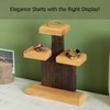 Vintiquewise 3-Tier Wooden Jewelry Display Stand Rustic Organizer for Necklace Bracelet Watch Bangle Ring & Earring with a Sturdy Natural Wood Base - 2 of 4