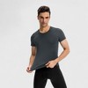 Anna-Kaci Active Men's Short Sleeve Compression Top with Moisture-Wicking Stretch Fabric for Performance and Training - 2 of 4
