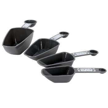Oster Bluemarine 4 Piece Dual-Function Plastic Measuring Scoops in Gray