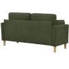 Racxily Modern Minimalist 2-Seater Sofa, Loveseat Couch Soft Sofa for Living Room, Green - 4 of 4