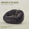 MOONMISS Faux Fur  Comfy Large Beanbag Chair with Filler,Floor Sofa, Accent Couch for Living Room Bedroom Game Room - 2 of 4