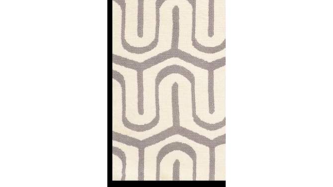 Geo Luxuriously Soft Maze Accent Rug Gray/White - Linon, 2 of 10, play video