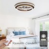 Bella Depot 19" Brown Ceiling Fan with Dimmable LED Lights and Remote 6-speed Reversible Motor - 4 of 4