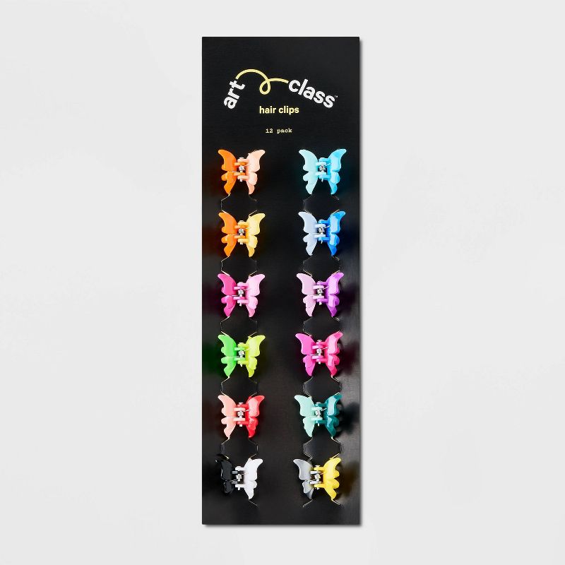 Girls&#39; 12pk Mini Butterfly Claw Clips - art class&#8482;, 3 of 6