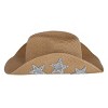 David & Young Women's Straw Cowboy Hat with Silver Star Underbrim - 3 of 4