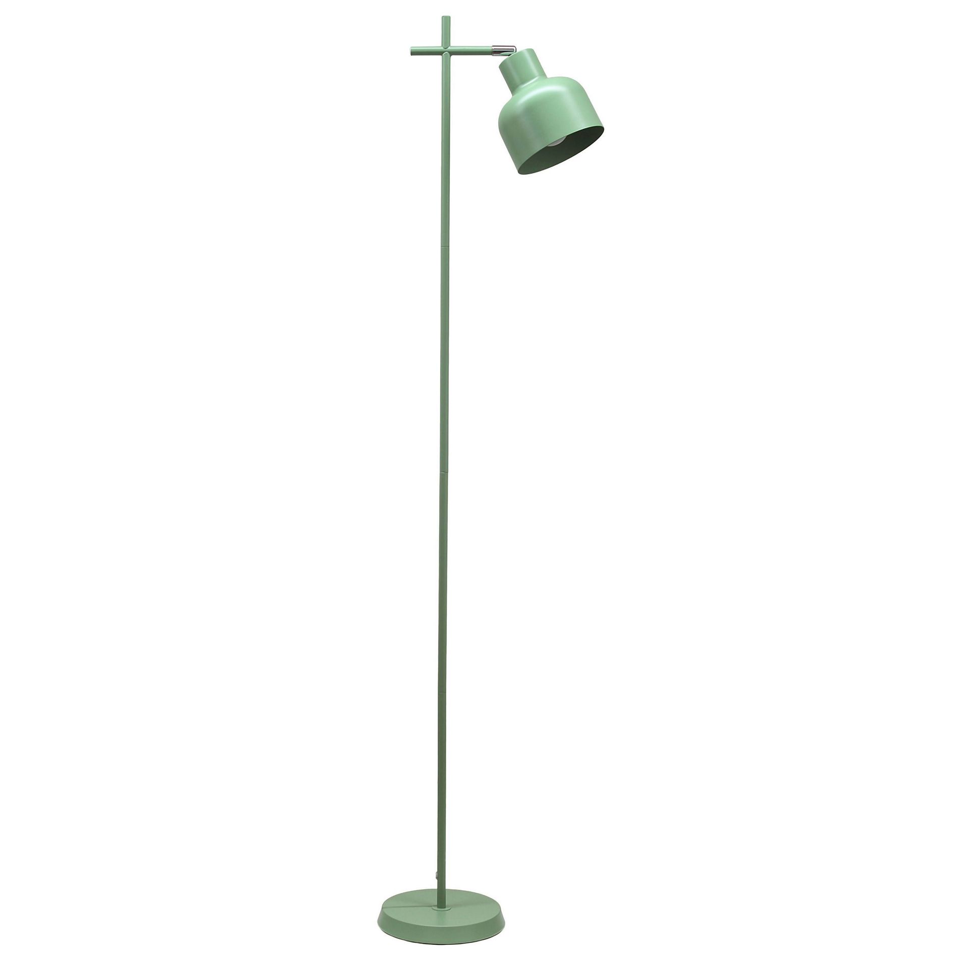 Simple Designs Sleek Essentials Basic Adjustable Floor Lamp Sage Green