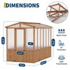 8x13FT Greenhouse Kit with Pergola, Wooden Greenhouse with Cedar Frame, Greenhouses with Roof Vent, Wood and Polycarbonate Walk-in Greenhouses - 2 of 4