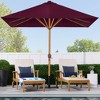 Best Choice Products 9ft Deep Square Solar LED Lighted Patio Umbrella w/ Faux Wood Texture, UV-Resistant - 3 of 4
