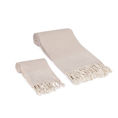 Whisper Weight Turkish Towel Set Desert Sand Bundle