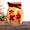 Stony Creek 4.0 Inch Happy Snowman Small Pre-Lit Jar Christmas Lighted Glass Accent , Christmas Decor Lighted Decorative Jar (1PC) - 2 of 4