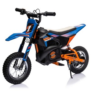 24V Electric Dirt Bike for Kids 8+, 250W Off-Road Motorcycle 13.6MPH w/Twist Throttle, Metal Suspension, Air Tires - 1 of 4
