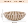 Aoibox Large Decorative Bowl, Modern Handicraft Bowls for Home Decor, Decorative Fruit Bowl for Kitchen Counter, Ruffle Decor, Stylish Key Bowl - 2 of 4