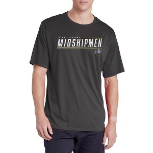 United States Naval Academy Sleek Collegiate Men's Sport Active T-Shirt, Charcoal, 2X-Large - 1 of 4