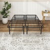 Yardgrace-Metal Mattress Foundation Bed Frame, King Size Bed Base, Bedroom Furniture, Black - 3 of 4