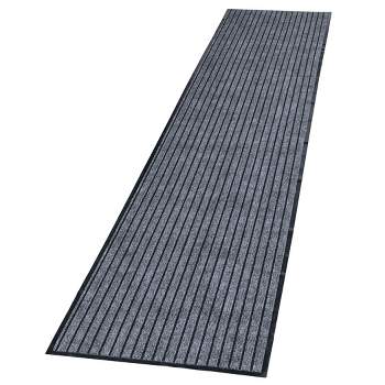 Collections Etc Extra-Long Tufted Stripe Design Non-Slip Utility Runner Rug