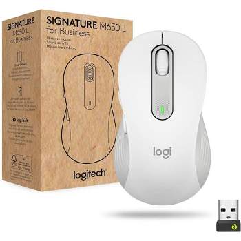 Logitech Signature M650 L for Business Wireless Mouse, for Large Sized Hands, Logi Bolt, Bluetooth, SmartWheel - Off White