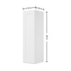 HOMLUX Easy-DIY Shaker White Ready to Assemble Wall Kitchen Cabinet 1 Door-3 Shelves - 2 of 3
