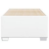 vidaXL Bed Frame without Mattress Upholstered Platform Base Bedroom Faux Leather - White Twin XL - 3 of 4