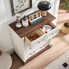 Dexmalle Farmhouse Wooden  5-Drawer Dresser for Bedroom,White - 4 of 4