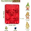 JDICTION Christmas Gnome Silicone Molds, 2pcs Chocolate Candy Molds with 10 Cavities for Baking, Soap, Jello, Candles, Cake & Resin Crafts - 3 of 4