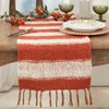Saro Lifestyle Country Charm Plaid Table Runner, Orange, 16"x72" - 3 of 3