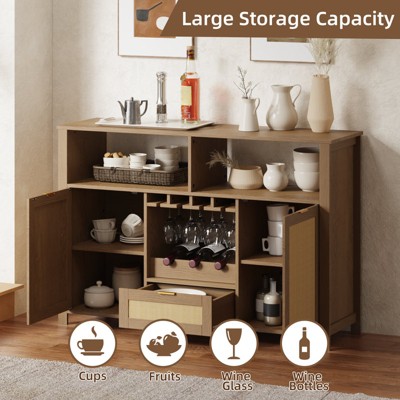 EROMMY Bay Isle Home Bar Cabinet - Thumbnail 5