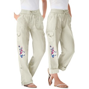Woman Within Plus Size Petite Convertible Length Cargo Pant/Capri - 1 of 4