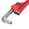 KTMBDW Heavy Duty Steel Straight Pipe Wrench, Adjustable Plumbing Wrench, Drop Forged, Red - 3 of 4