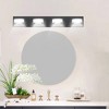Dolonm Modern Chrome LED Vanity Light, Square Acrylic Lampshades Wall Mount Fixture for Bathroom, Mirror Lighting - 2 of 4