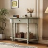 36"Wx30"H Solid Wood Vintage Style Console Table With Top Drawer And Open Lower Shelf,Console Table Entryway Narrow - Maison Boucle - 2 of 4