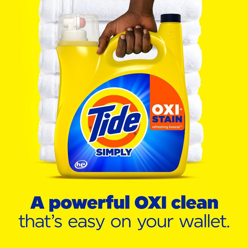 Tide Simply Oxi Liquid Laundry Detergent - 151 fl oz, 3 of 8