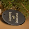 Southwest Minnesota State University Mustangs Logo Porcelain Holiday Christmas Tree Ornament - 4 of 4