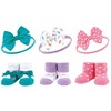 Hudson Baby Infant Girl 12Pc Headband and Socks Giftset, Tie-Dye Dinosaurs, One Size - 3 of 3