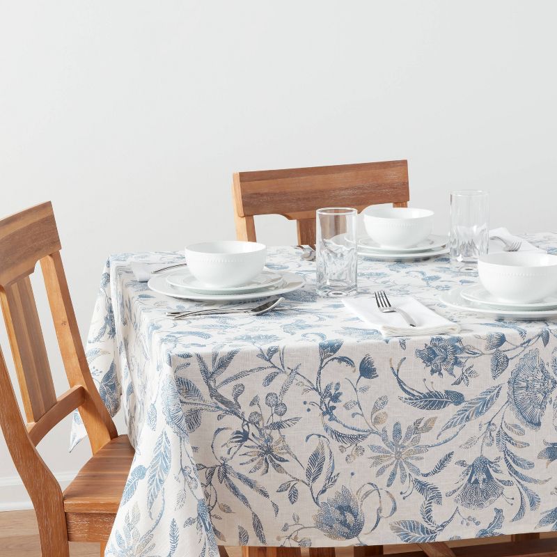 Cotton Floral Tablecloth Blue - Threshold™, 2 of 4