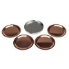 Northlight Set of 4 Stainless Steel Copper Finish Tabletop Coasters - 3.75" - 2 of 4