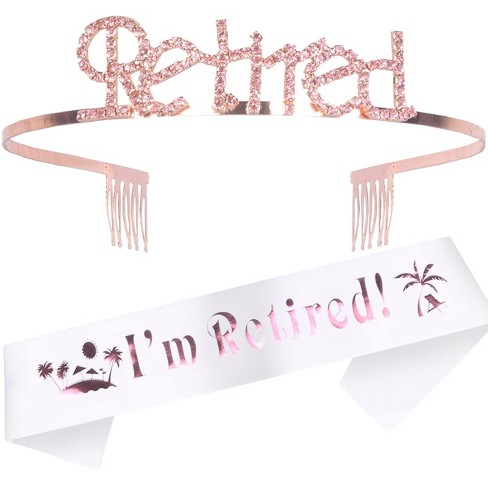 Meant2tobe Retirement Decorations Party Sash and Crown for Women, Pink - image 1 of 4