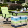 Aoodor Outdoor High Back Dining Chair Cushion Set, Water Proof & Stain Resistant Polyester Fabric Cover with Ties and Zipper, Set of 4 - 3 of 4