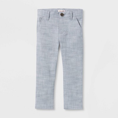 Toddler Boys' Stretch Chambray Suiting Chino Pants - Cat & Jack™ Blue 18M