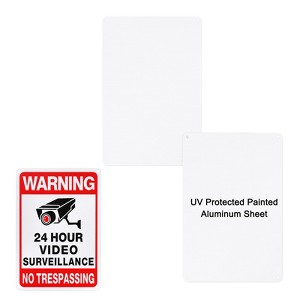 Unique Bargains Aluminum Reflective UV Protected Waterproof White Blank Metal Signs 2 Pcs - 1 of 4